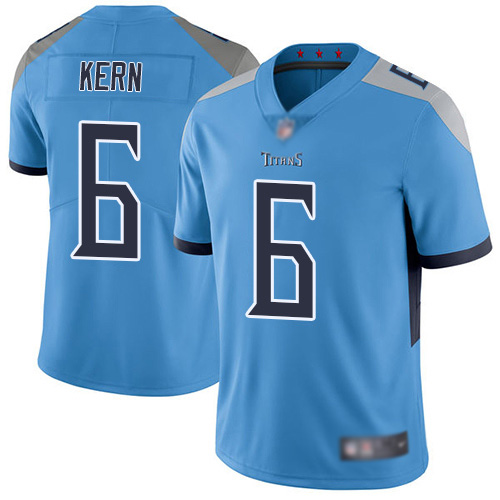 Tennessee Titans Limited Light Blue Men Brett Kern Alternate Jersey NFL Football #6 Vapor Untouchable->nfl t-shirts->Sports Accessory